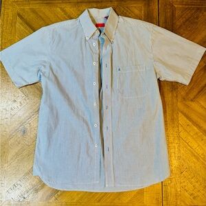 Izod Men's Blue Striped Short Sleeve Shirt NWT